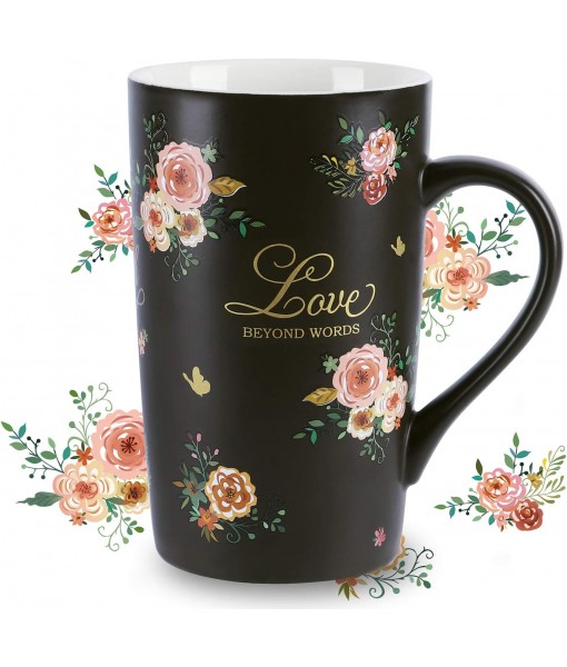 510ml Coffee Mug Flowers Ceramic Tea Cup Espresso Coffee Cups