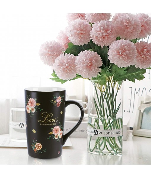 510ml Coffee Mug Flowers Ceramic Tea Cup Espresso Coffee Cups