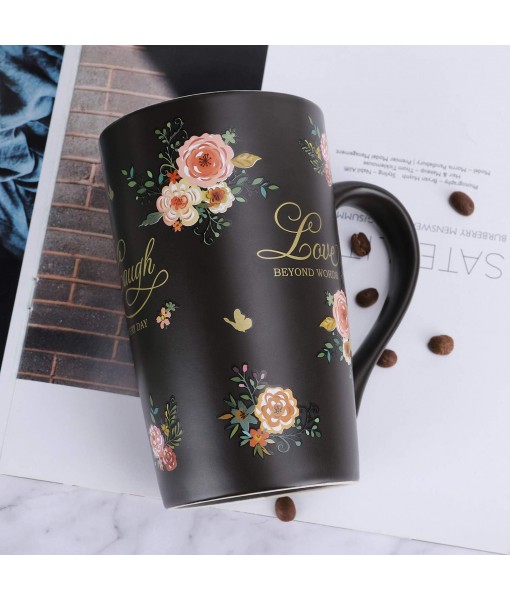 510ml Coffee Mug Flowers Ceramic Tea Cup Espresso Coffee Cups