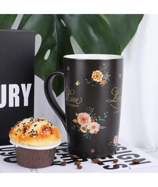 510ml Coffee Mug Flowers Ceramic Tea Cup Espresso Coffee Cups