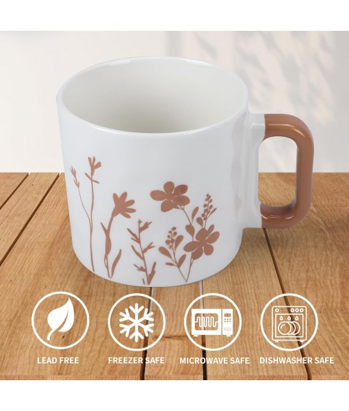 4 Mugs and Coffee Cups 440ML, Pretty Original Espresso Cup