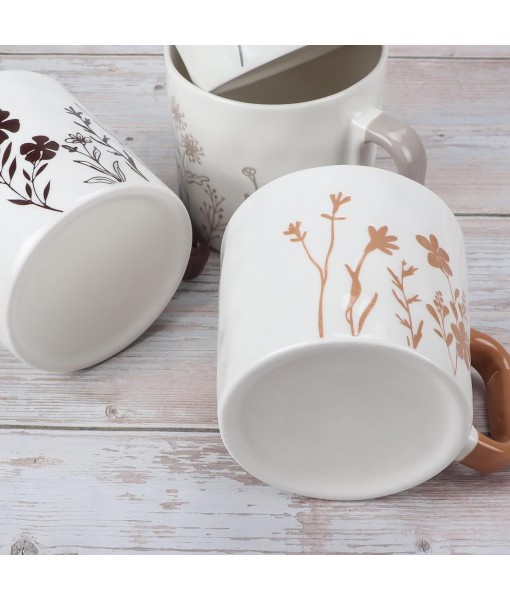 4 Mugs and Coffee Cups 440ML, Pretty Original Espresso Cup