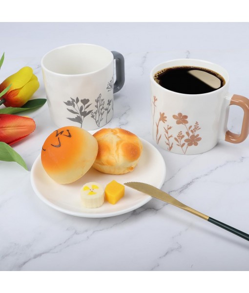 4 Mugs and Coffee Cups 440ML, Pretty Original Espresso Cup