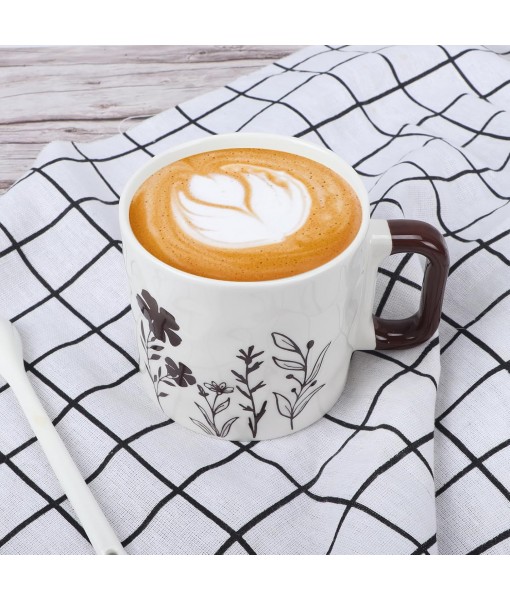 4 Mugs and Coffee Cups 440ML, Pretty Original Espresso Cup