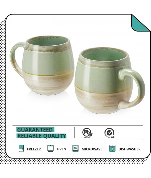 2 x 620ml Large Coffee Mug - Coffee Mugs and Cups - Porcelain Mug