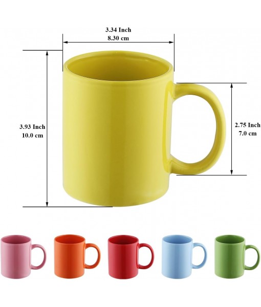 Mug Sets 6 Pieces Large 350ml Coffee Mugs for Coffee