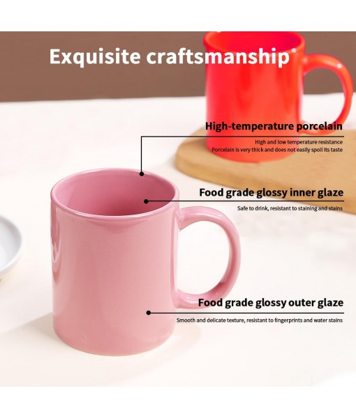 Mug Sets 6 Pieces Large 350ml Coffee Mugs for Coffee