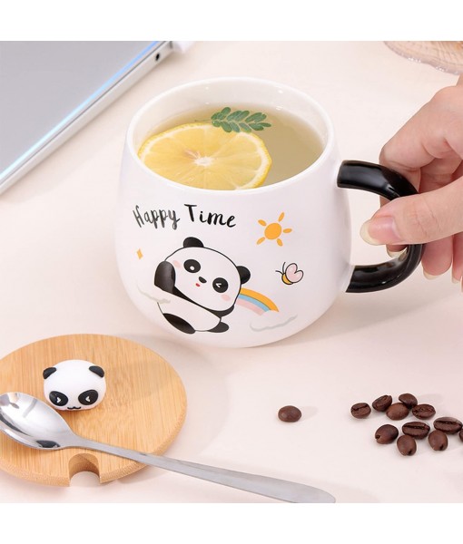 Arawat Panda Tasse avec Couvercle Douce Tasse à café Panda Cadeau 400