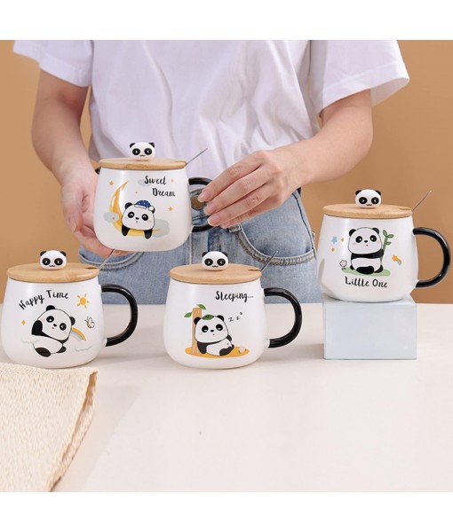 Arawat Panda Tasse avec Couvercle Douce Tasse à café Panda Cadeau 400