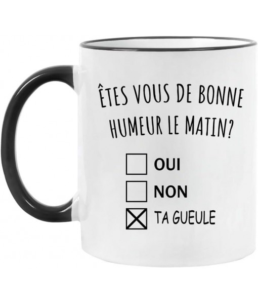 Fatbaby Mug Bonne Humeur ta Gueule - Cadeau Collègue Retraite - Idée C