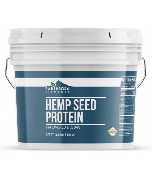 Earthborn Elements Hemp Seed Protein 1 Gallon Bucket, Smoothies & Shakes, Vegan