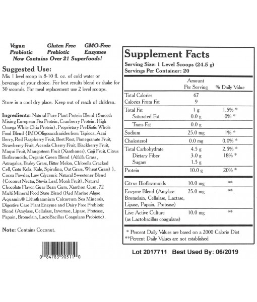 Live Plant Pea Protein Vanilla Powder