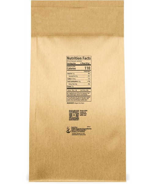 Pure Original Ingredients Pea Protein Powder (5 lbs) Eco-Friendly Packaging