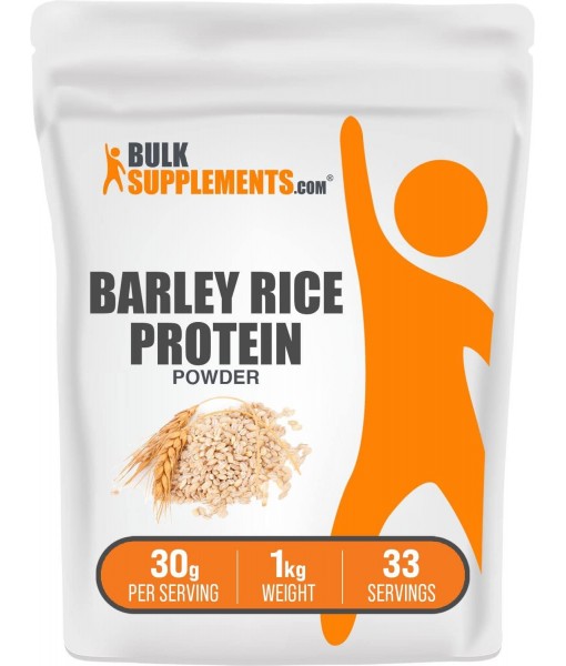 BulkSupplements.com Barley Rice Protein Powder - Vegan Protein Powder, Unflavored Protein Powder - Dairy Free Protein Source, 30g per Serving, 1kg (2.2 lbs) (Pack of 1)