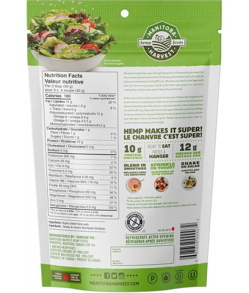MANITOBA HARVEST Hemp Hearts, 200 GR