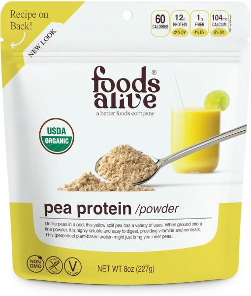 Foods Alive | Organic Pea Protein Powder | 8 oz