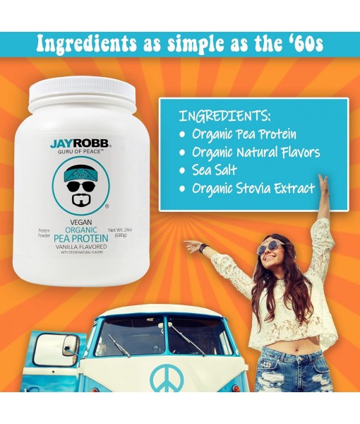 Jay Robb Organic Vegan Vanilla Pea Protein