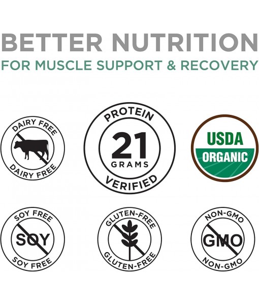 BN Labs Organic Vegan Protein Powder - Plant Based Protein Powder Blend with Pea Protein and Added Organic Omega's - Raw, Non Dairy, Gluten & Soy Free, Non GMO (Vanilla, 30 Serving)