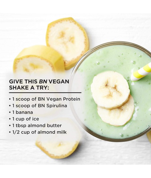 BN Labs Organic Vegan Protein Powder - Plant Based Protein Powder Blend with Pea Protein and Added Organic Omega's - Raw, Non Dairy, Gluten & Soy Free, Non GMO (Vanilla, 30 Serving)