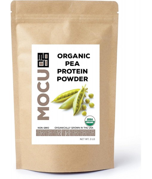 Certified Organic US Grown Pea Protein I 80% I Batch Tested for Heavy Metals I 3 LBS I Packaged Daily