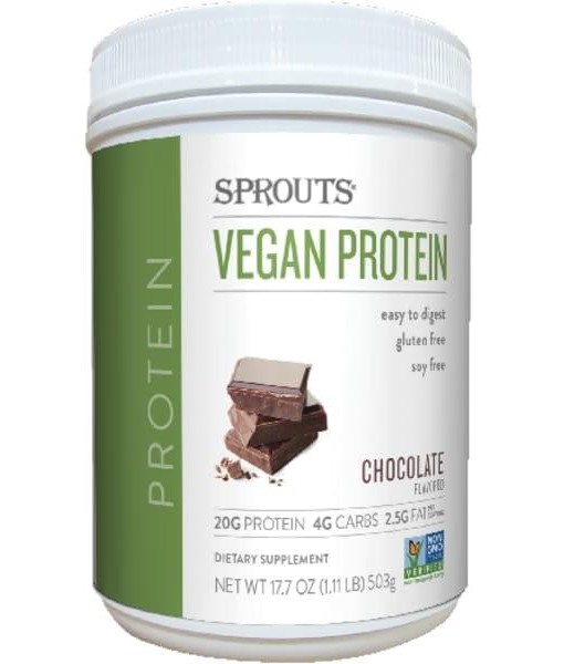 Sprouts Chocolate Vegan Protein - 17.7 oz