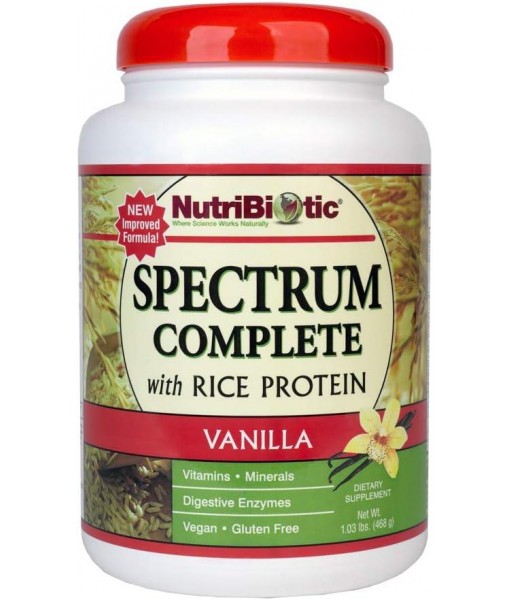 Nutribiotic Rice Protein Full Spectrum, Vanilla, 20 Ounce
