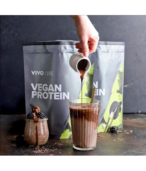 Vivo Vegan Protein Powder - 0.7 oz of Plant-Based Protein per Scoop, 30 Servings (31.7 oz) - Cacao Coconut