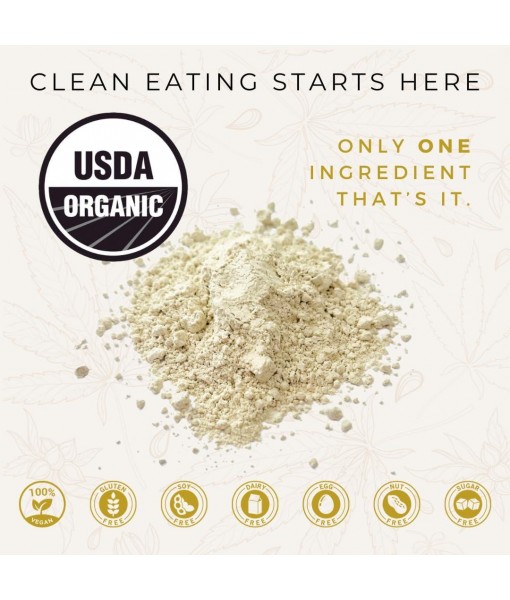 Vegan Protein Powder, Hemp Protein Powder, Hemp Seeds Organic, Hemp Hearts, Plant Based Protein Powder, Unsweetened, Unflavored, Raw, Clean, Keto Friendly, Gluten, Dairy, Lactose, Sugar Free