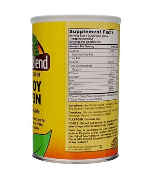 Protein Powder 80% Soy Isolate 1 lb Pwdr