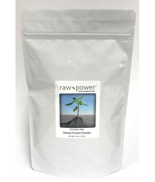 Raw Power Hemp Protein Powder, (16 oz, 100% raw, premium)
