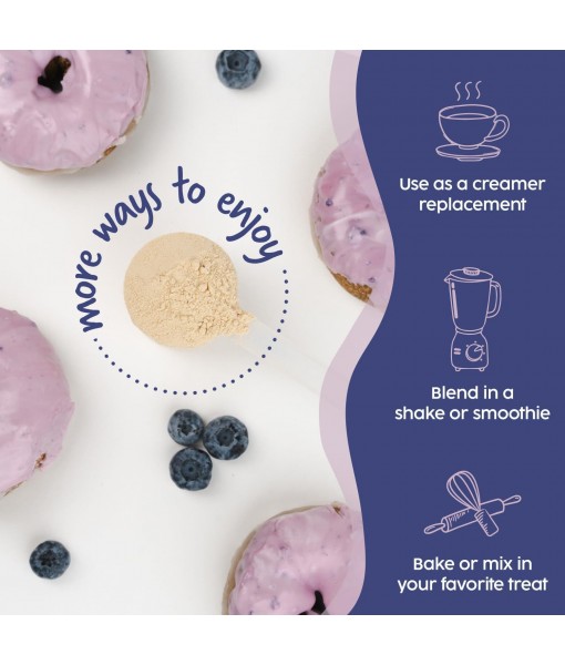 BOWMAR NUTRITION Vegan Protein, Vegan Gluten Free Protein Powder, 20-22g of Protein, Low Fat, Delicious Tasting. Pea, Pumpkin Seed, Watermelon Seed, & Sunflower Seed Protein (Blueberry Donut)