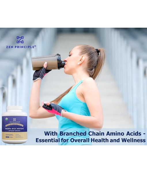 Zen Principle Organic Brown Rice Protein 6 LB. USDA Certified Organic. Unflavored. Non-GMO. Vegan.