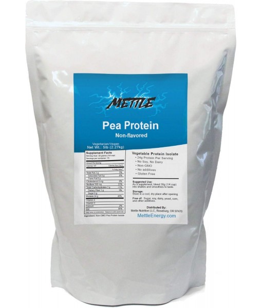 Pea Protein Powder - 5 Pound - Bulk Pure Supplement (Unflavored) – Mettle Pea Protein Isolate