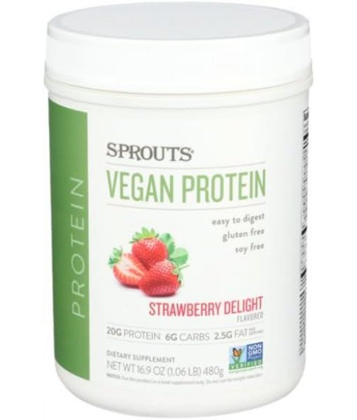 Sprouts Strawberry Delight Vegan Protein - 16.9 oz