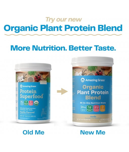 Amazing Grass PSF Powder, Pure Vanilla, 11 Servings (Old Version)