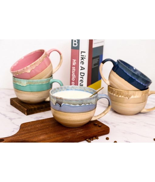 hengshukeji 700ml Large Ceramic Coffee Mugs, Soup Bowls with Handles, Extra Large Tea Cup for Office and Home