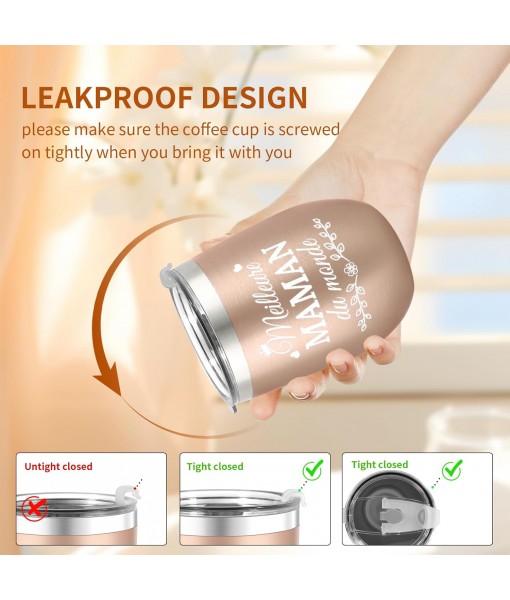 Miofula Mom Birthday Gift, 360ml Insulated Coffee Mug - Best Mom in the World, Mother's Day Christmas Gift for Mom, Stainless Steel Travel Mug for Hot and Cold Coffee, Milk and Tea