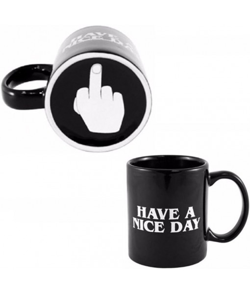 Have A Nice Day Ceramic Mug Middle Finger Funny Cup For Coffee Milk Juice