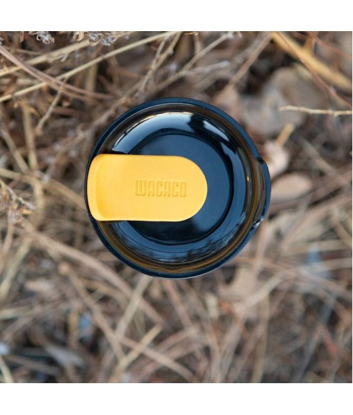 WACACO Octaroma Classico Insulated Coffee Mug, Double Walled Stainless Steel Travel Mug with Drinking Lid, 6 fl oz (180ml), Yellow