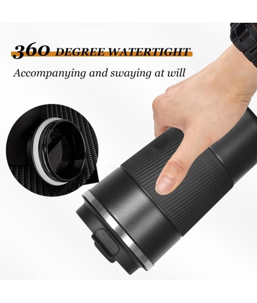 KUIRUNRX Coffee Thermos, 380ML Black Insulated Coffee Mug, Car Mug with Lid, Leakproof Coffee Travel Mug for Hot and Cold Coffee, Milk and Tea, Keep Warm for Up to 6 Hours