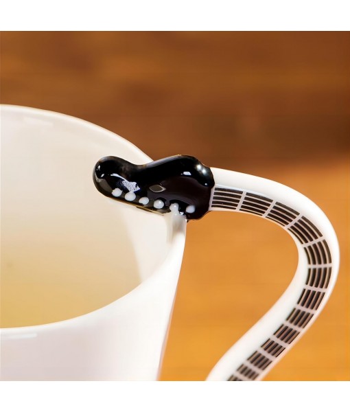 MBSM Violin Style Ceramic Mug with Handle 250ml Coffee Tea Milk Novelty Gift (Black Electric Guitar)