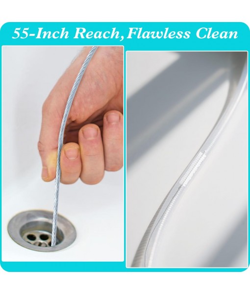 10PC Ice Maker Cleaning Brush Set,Countertop Ice Maker Cleaner - 2Pcs 55in Long Tube&Pipe Brush Nylon Bristles with 8Pcs Crevice Cleaning Brush