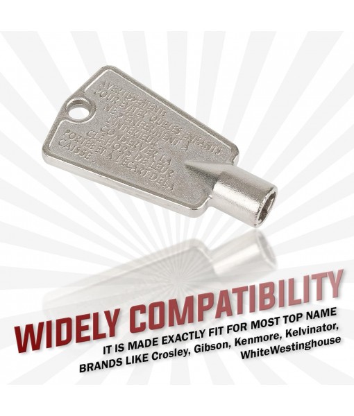 216702900 Metal zer Door Keys - Compatible With Frigidaire, Kenmore, GE zers - Repalces: AP4301346, AP4071414, PS2061565, AP2113733, 06599905, 08037402, 12849, PS1991481 (Pack 2)