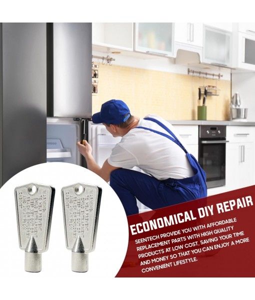 216702900 Metal zer Door Keys - Compatible With Frigidaire, Kenmore, GE zers - Repalces: AP4301346, AP4071414, PS2061565, AP2113733, 06599905, 08037402, 12849, PS1991481 (Pack 2)