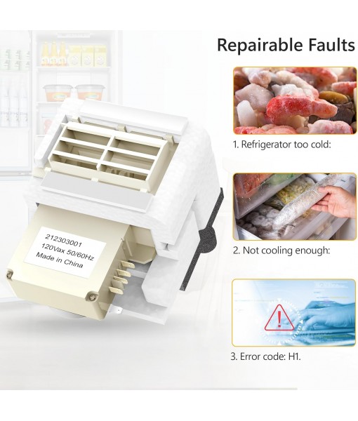 2025 Upgrade 242303001 Refrigerator Damper Assembly - Air Damper Control Compatible with Frigidaire & Crosley White Models Replaces 3016452, AP5788340, PS8746718, EAP8746718 - Fits DFH, FFE, FFH, FFS