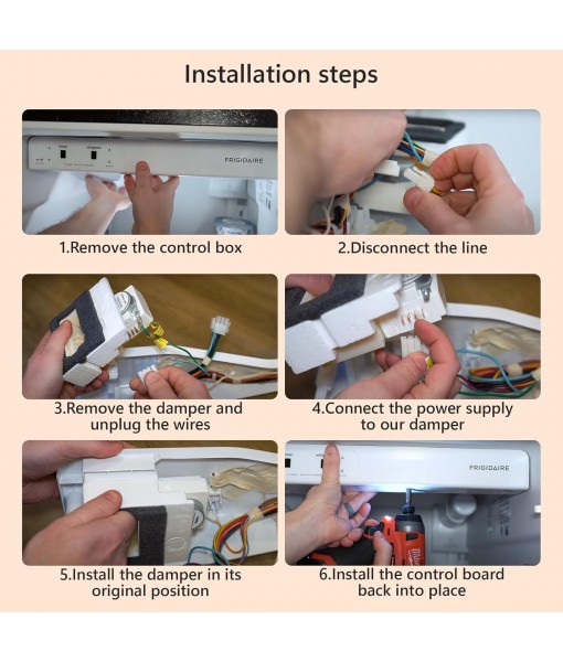 2025 Upgrade 242303001 Refrigerator Damper Assembly - Air Damper Control Compatible with Frigidaire & Crosley White Models Replaces 3016452, AP5788340, PS8746718, EAP8746718 - Fits DFH, FFE, FFH, FFS