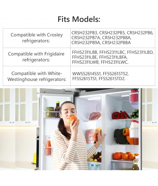 2025 Upgrade 242303001 Refrigerator Damper Assembly - Air Damper Control Compatible with Frigidaire & Crosley White Models Replaces 3016452, AP5788340, PS8746718, EAP8746718 - Fits DFH, FFE, FFH, FFS