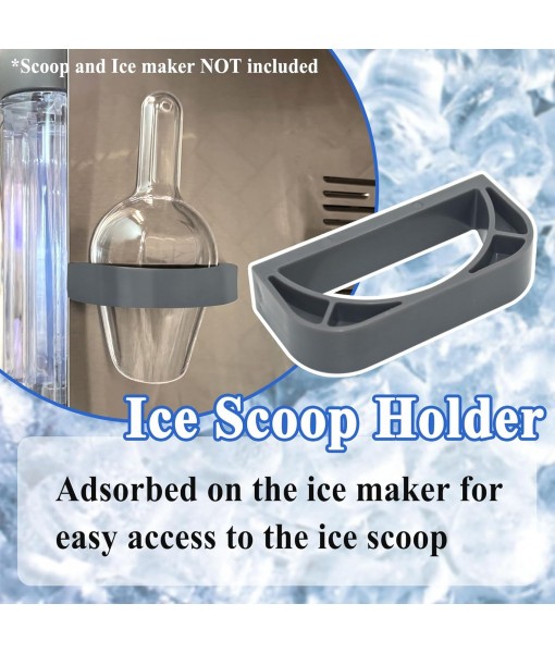 2Pcs Magnetic Ice Maker Scoop Holder Replacement, for Opal 1.0&2.0 Ice Maker, Grey