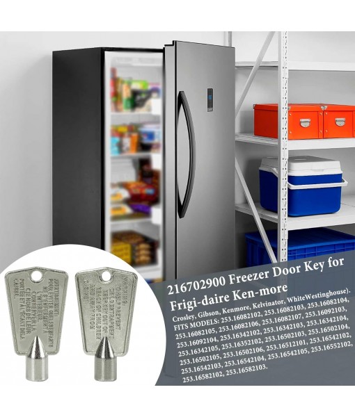 216702900 zer Door Keys Metal Compatible with Frigidaire & Kenmore AP4301346 PS1991481 297147700 (Pack of 2)