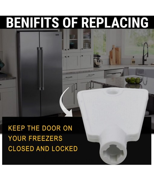 297147700 Door Key by Seentech - Compatible with Frigidaire Kenmore Elec-trolux zer Refrigerator – Replaces: AP4301346 PS1991481 216702900, 06599905, 08037402, 1259502 (Pack 2)